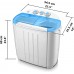 Intexca Portable Compact Twin Tub Capacity Washing Machine and Washer Spin Dryer